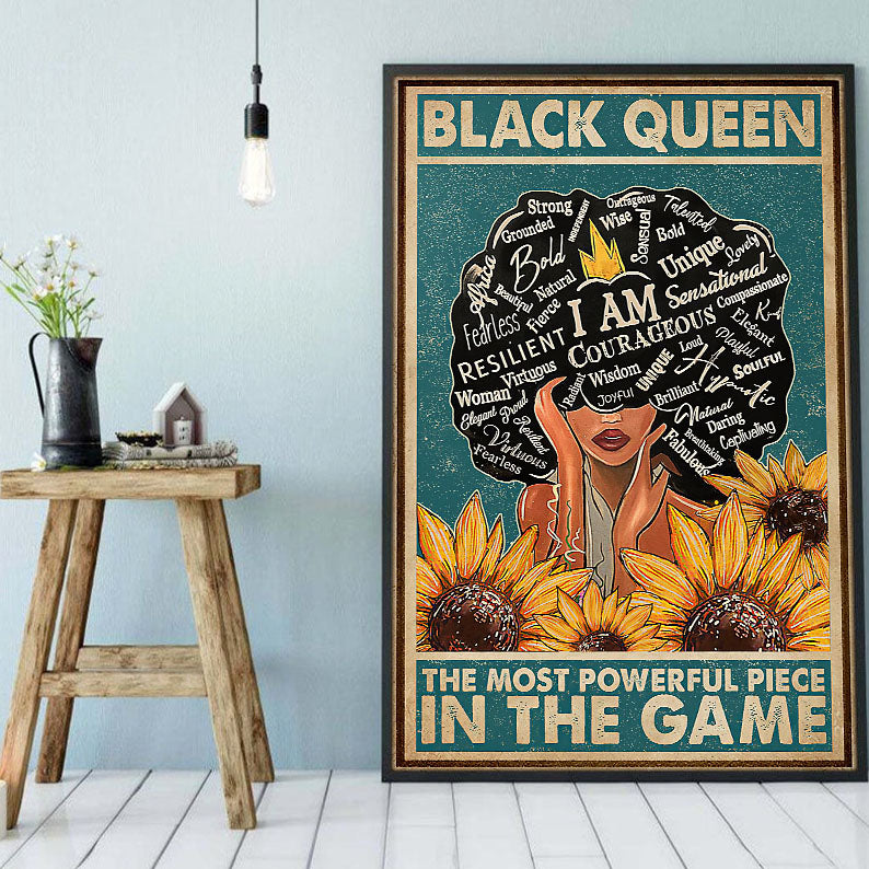 Black African Custom Canvas Attractive Afro Art Print Poster Art Print African Girl Black Men Delightful Canvas Wall Art