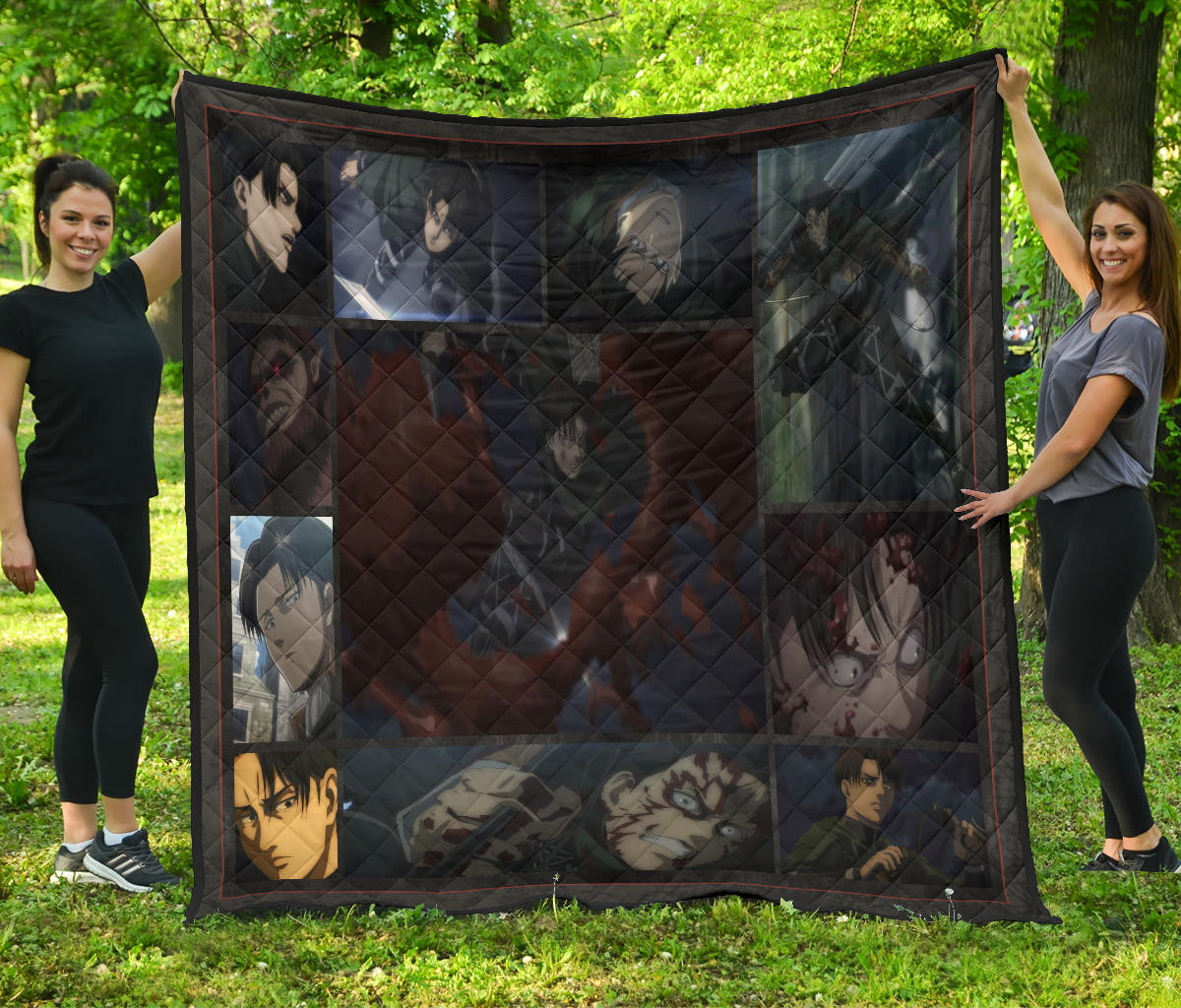 Levi Ackerman Attack On Titan Premium Quilt Blanket Anime Home Decor Custom For Fans Na032104