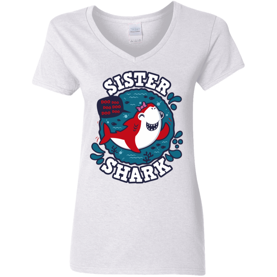 Shark Family Trazo – Sister Women’S V-Neck T-Shirt