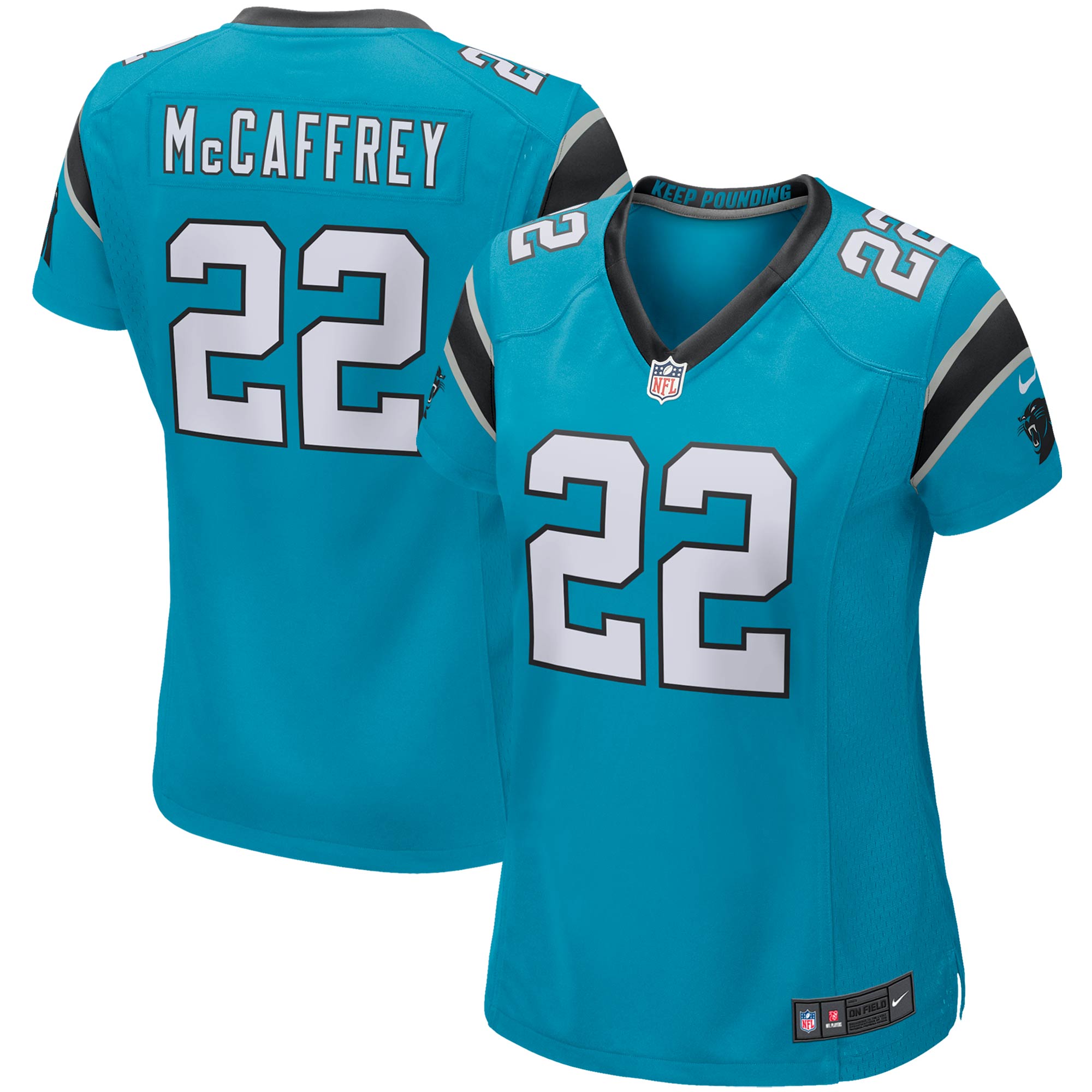 Women’s Carolina Panthers Christian McCaffrey Blue Game Jersey