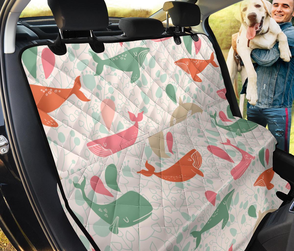 Cute Whale Pattern Dog Car Seat Covers