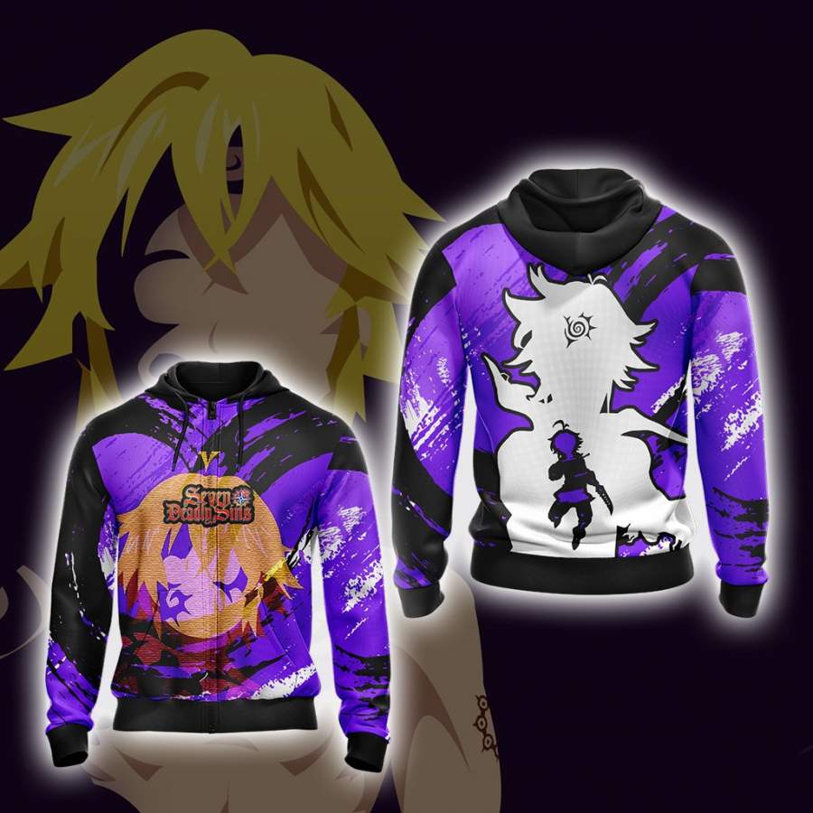 The Seven Deadly Sins – Meliodas Unisex  Zip Up Hoodie