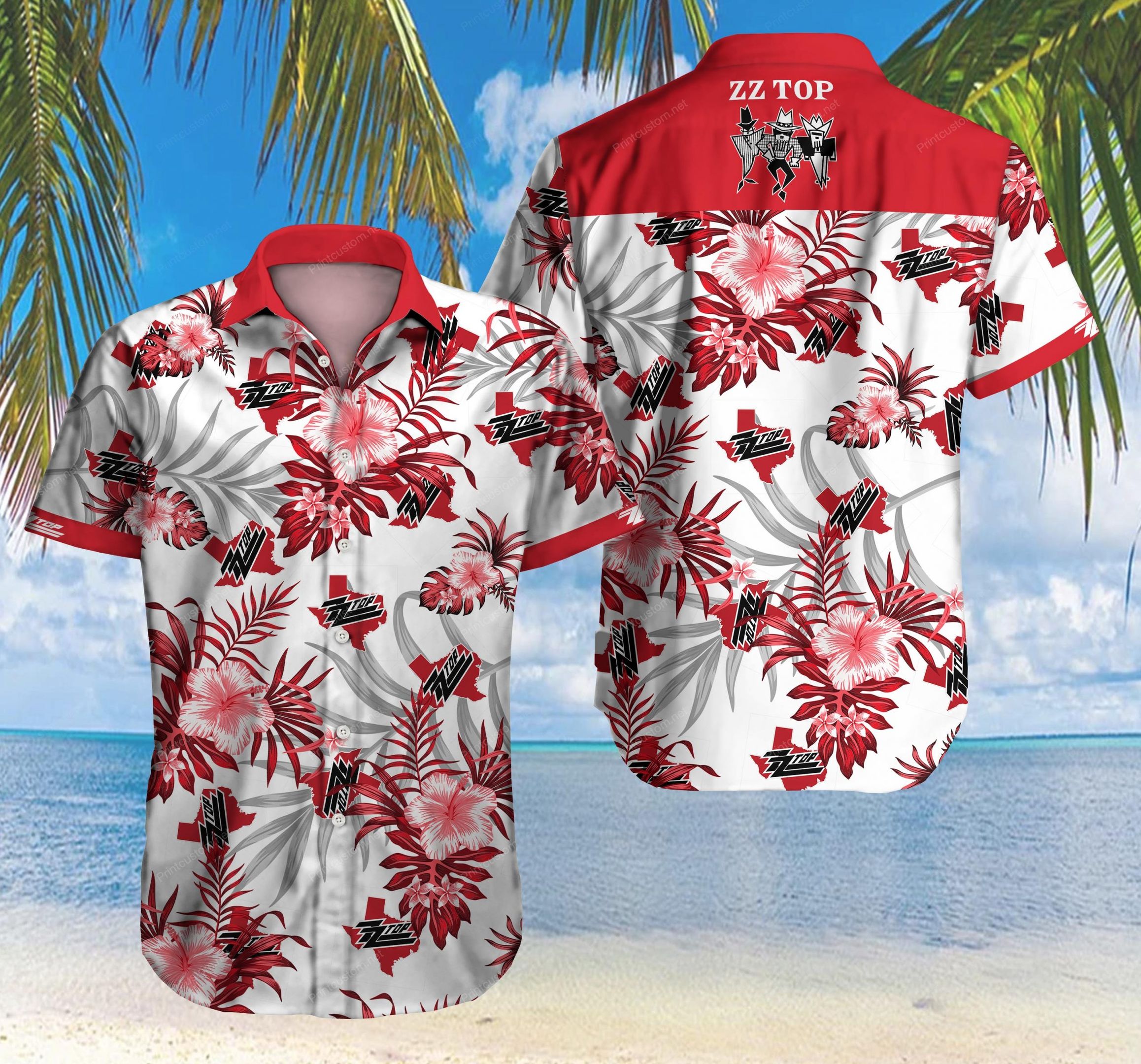 Zz Top American Rock Band Hawaiian Shirt