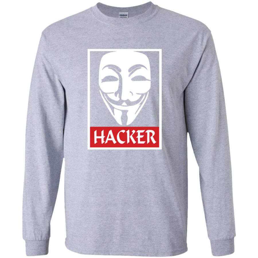 AGR cool design Anonymous Hacker Long Sleeve T-Shirt