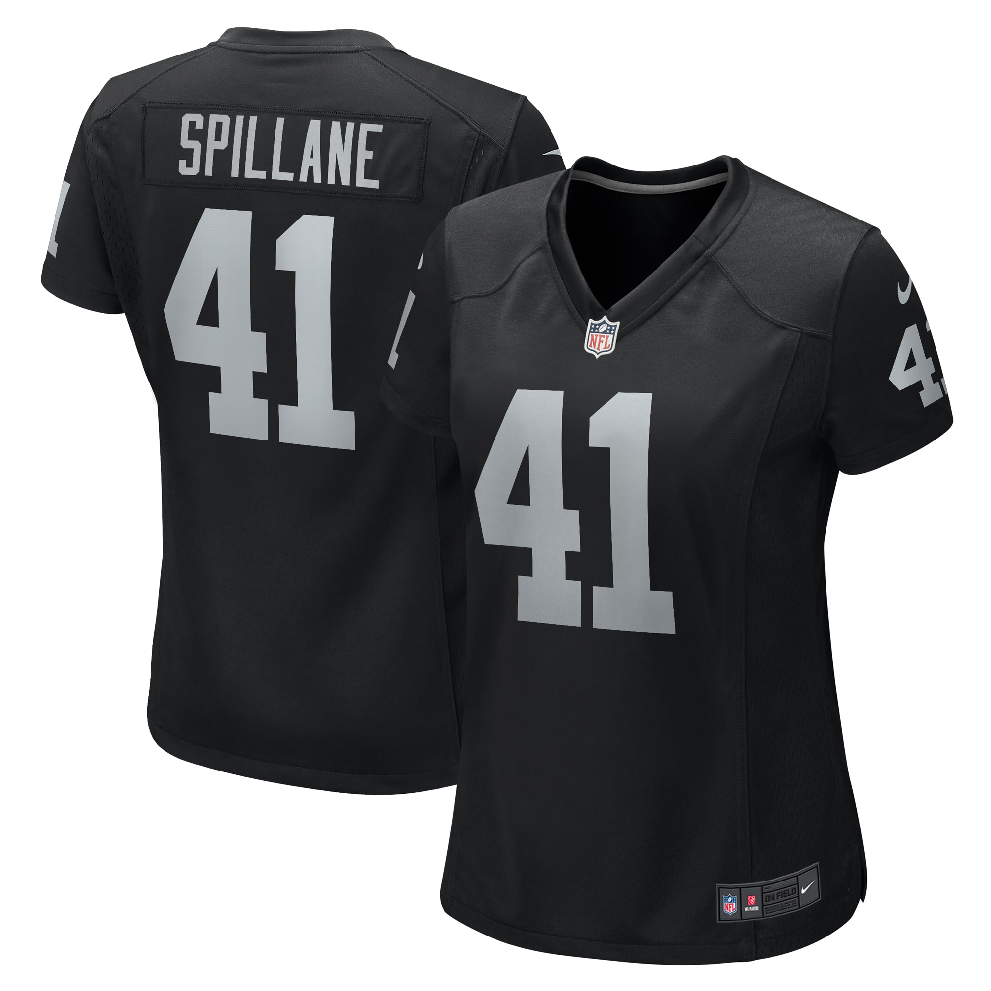 Robert Spillane Las Vegas Raiders Women's Game Player Jersey – Black