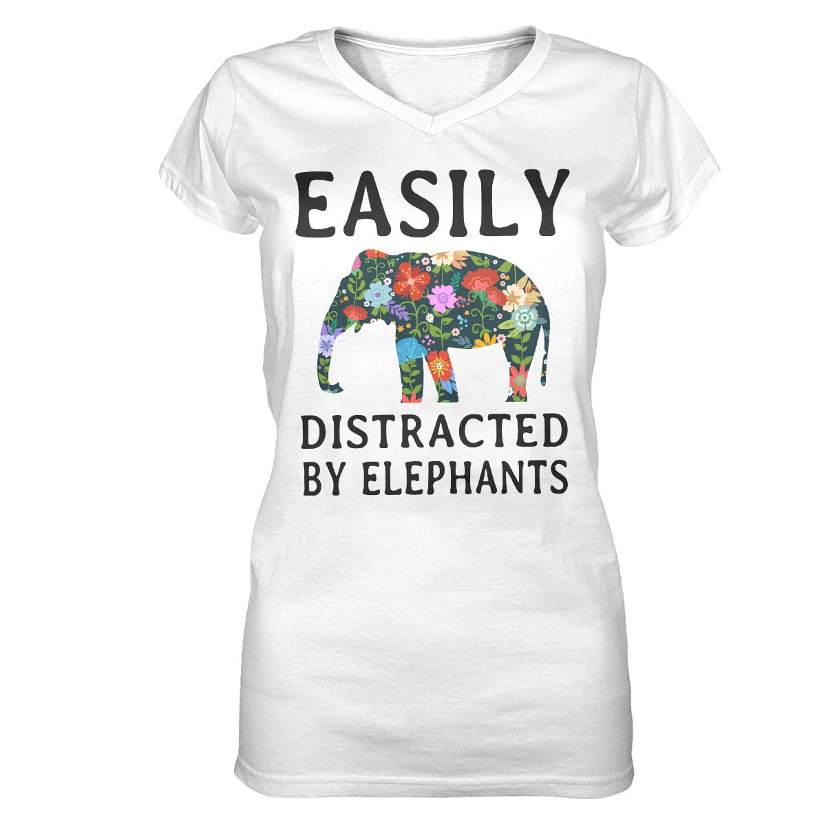 Elephant Lovers Shirt 15 Ez01 1009 Women V-Neck T-Shirt