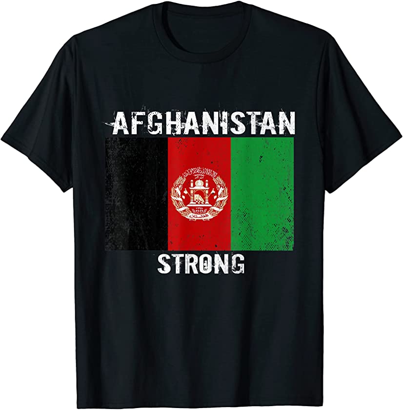 Afghanistan Strong Afghan Flag Free Freedom Lion Vintage T-Shirt