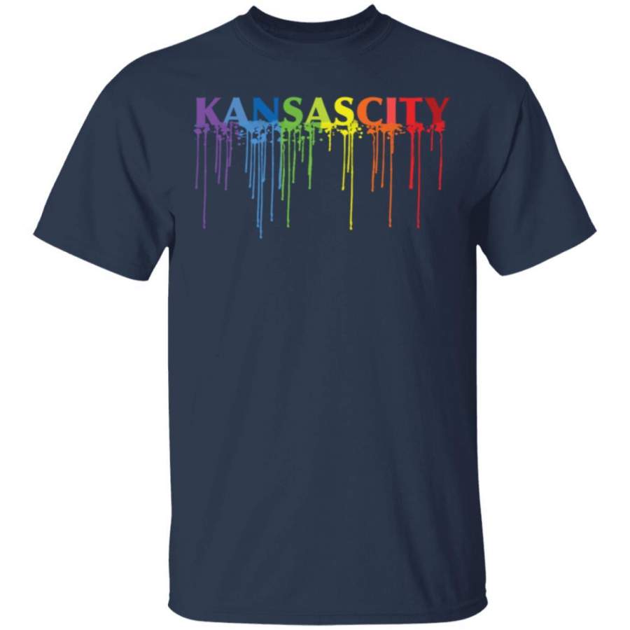 Kansas City Missouri Downtown Rainbow LGBT Gay T-Shirt