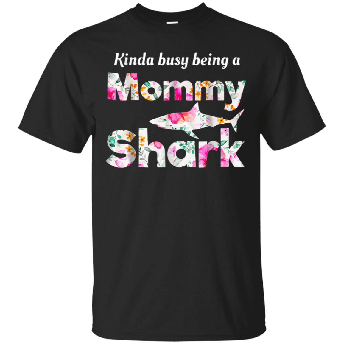 Kinda busy being a mommy shark woman casual Cotton Shirt