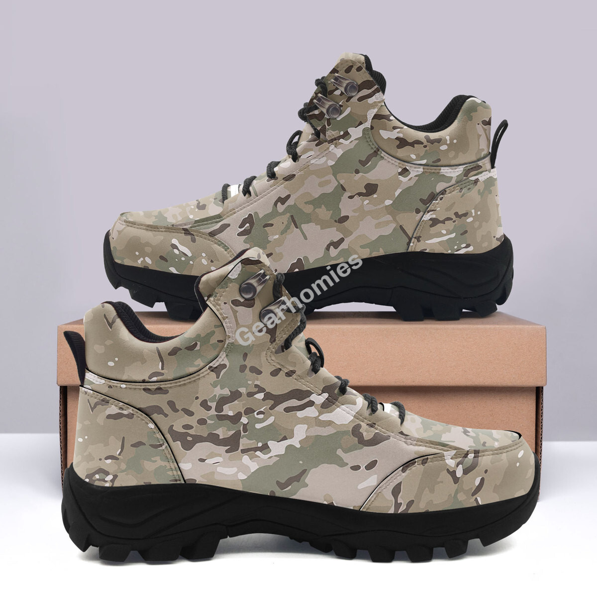 American Operational Camouflage Pattern (Ocp) Hiking Shoes