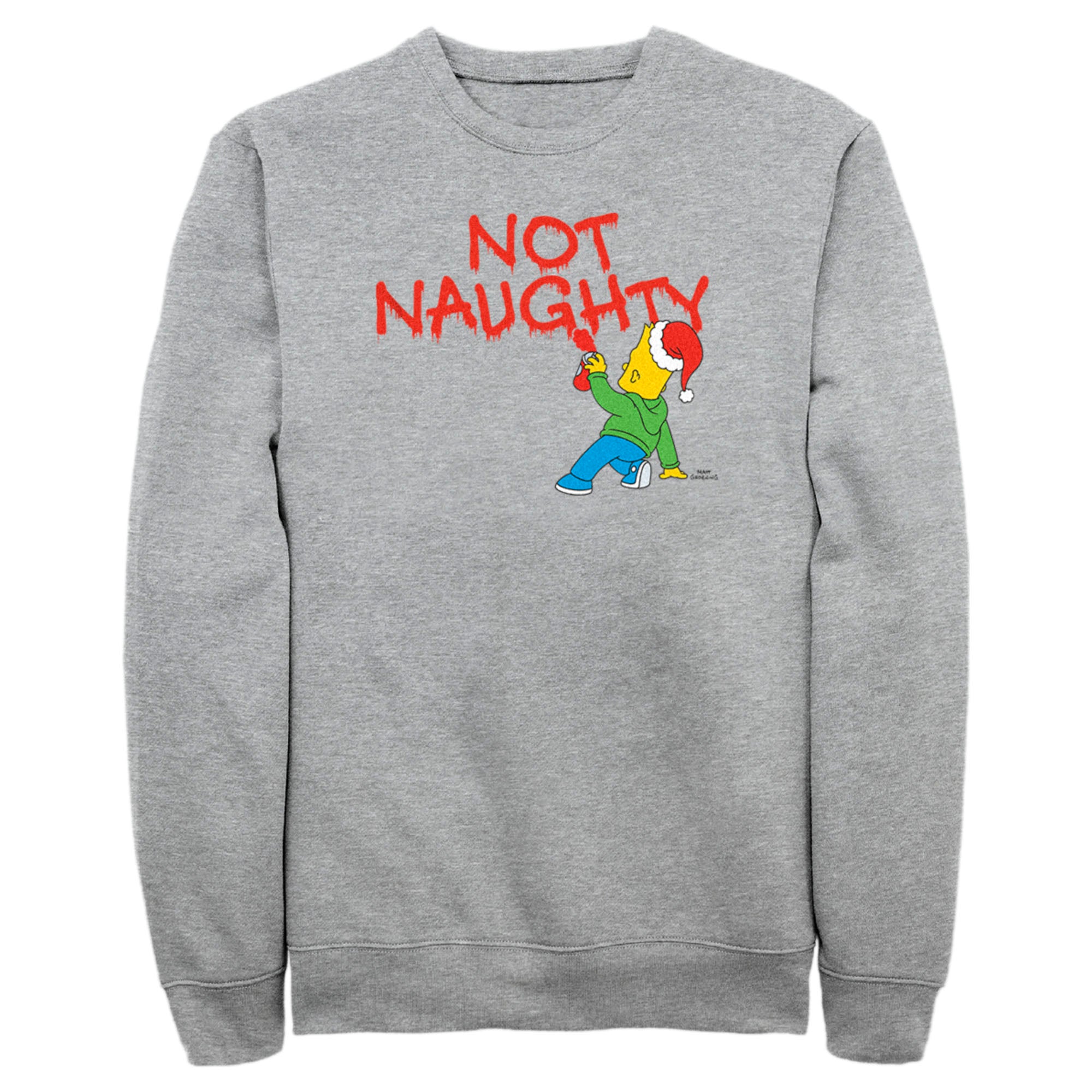 Men’S The Simpsons Christmas Bart Not Naughty Sweatshirt