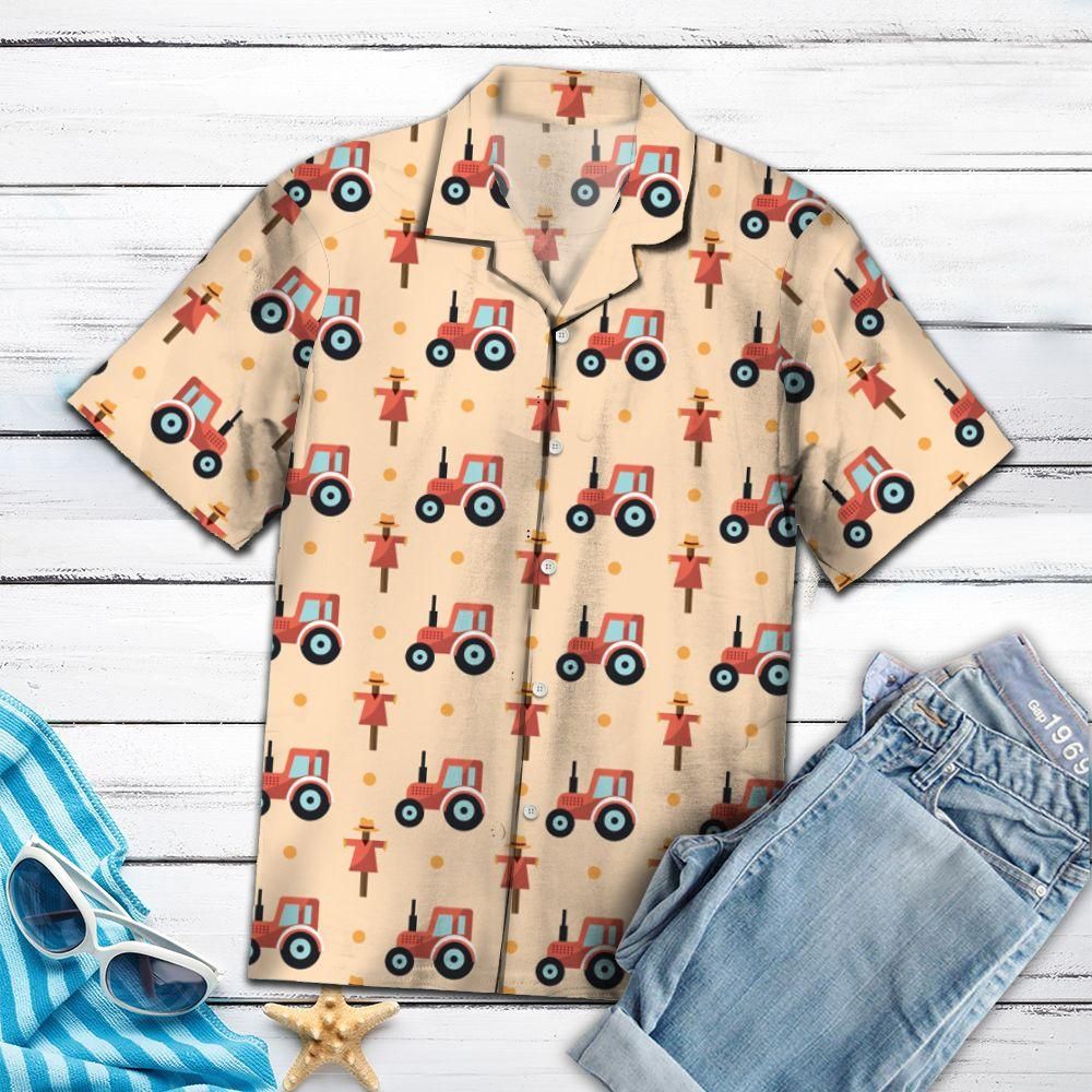 Amazing Tractor Aloha Hawaiian Shirt Colorful Short Sleeve Summer Beach Casual Shirt For Men And Women