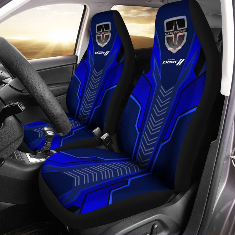 Dodge DART TDV Car Seat Cover (Set of 2) Ver 1 (Blue)