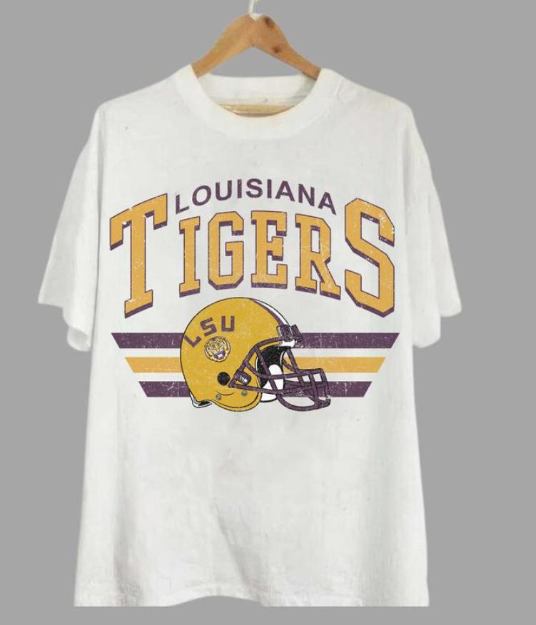 LSU Tigers Vintage Football NCAA Shirt, Louisiana State University Vintage Sweatshirt, Classic Sport T-Shirt Unisex, Gifts For Football Fan Sport