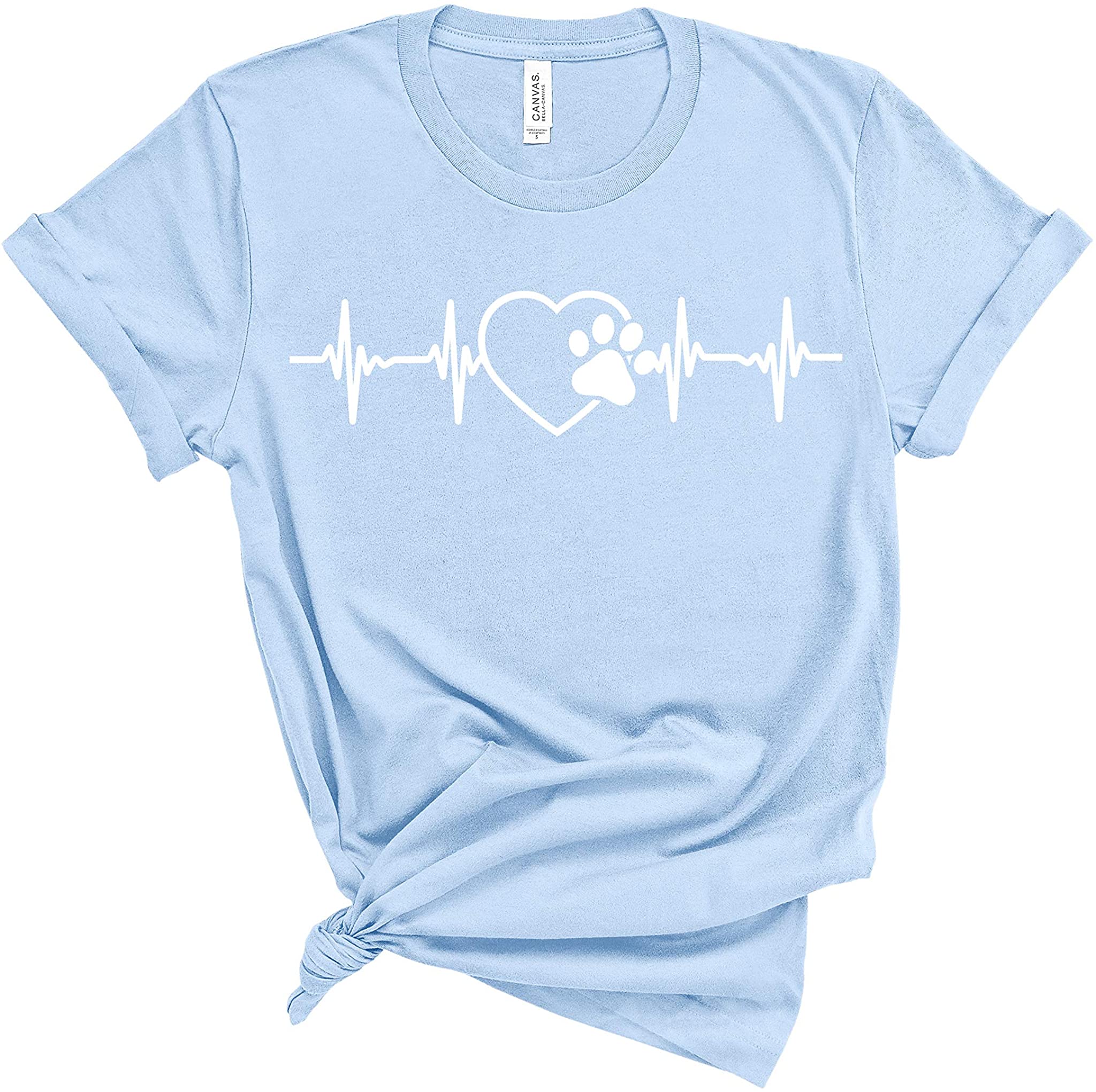 Paw Print Heartbeat Veterinarian Vet Tech for Dog Lovers Shirt