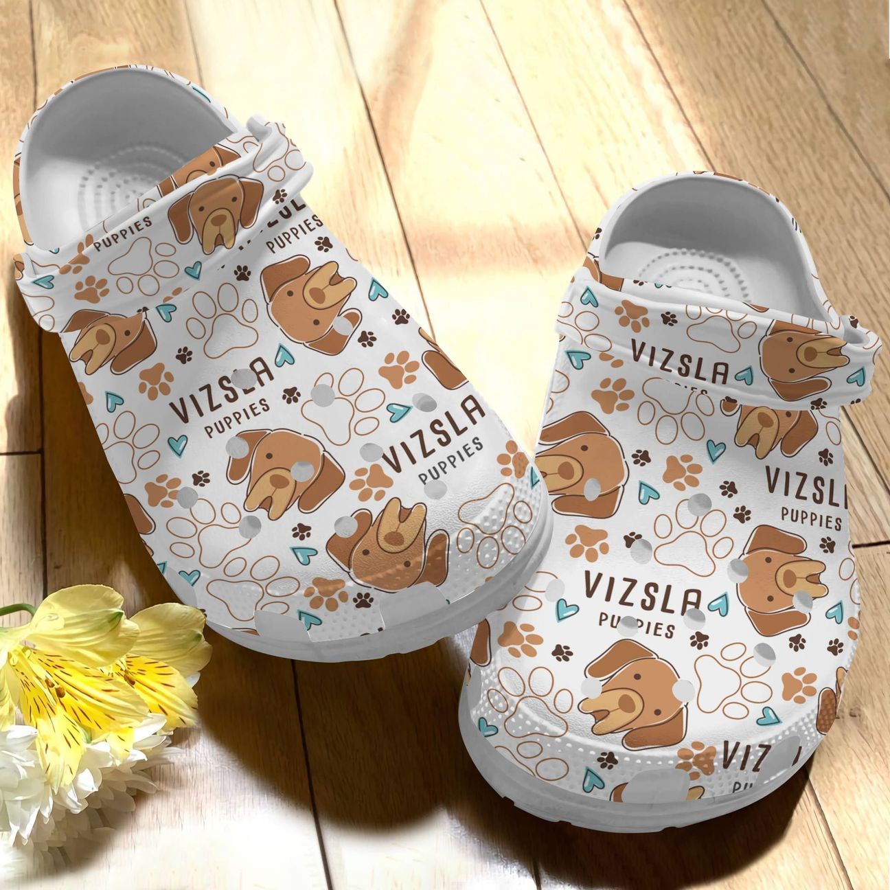 Dog Personalize Clog, Custom Name, Text, Fashion Style For Women, Men, Kid, Print 3D Vizsla V2