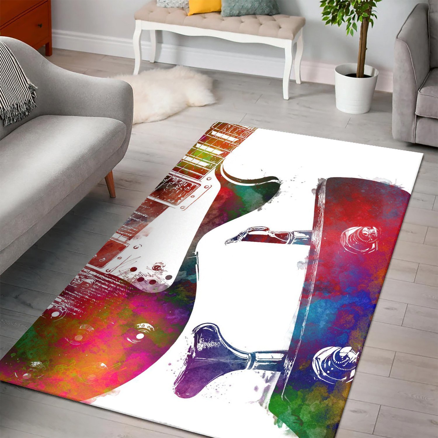 Guitar  Area Rugs,  Bedroom,  Halloween Gift