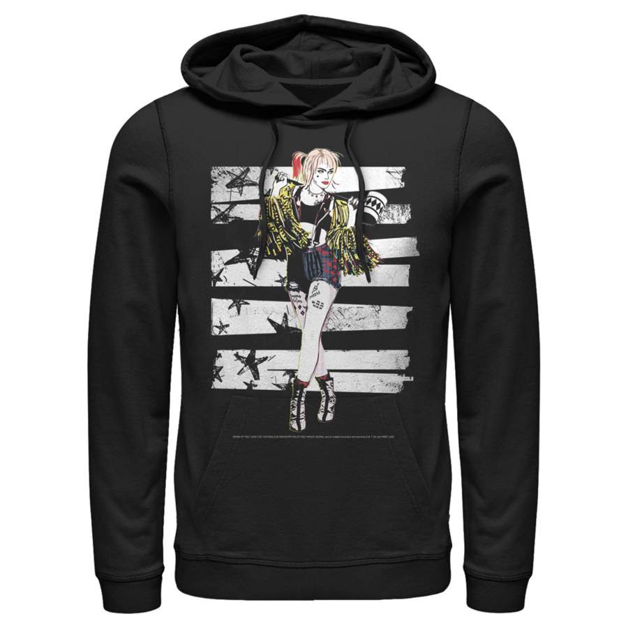 Birds of Prey Men’s Harley Quinn Comic Pose  Lightweight Hoodie