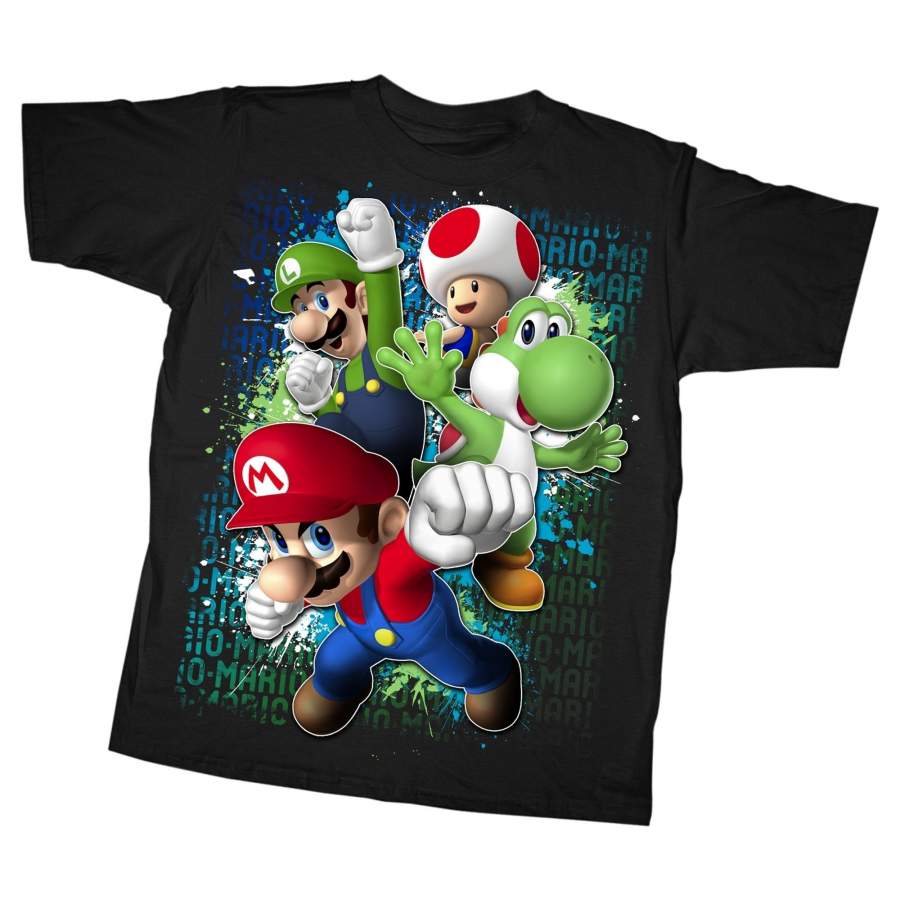 Nintendo Boy’s Mario Jump T Shirt Black