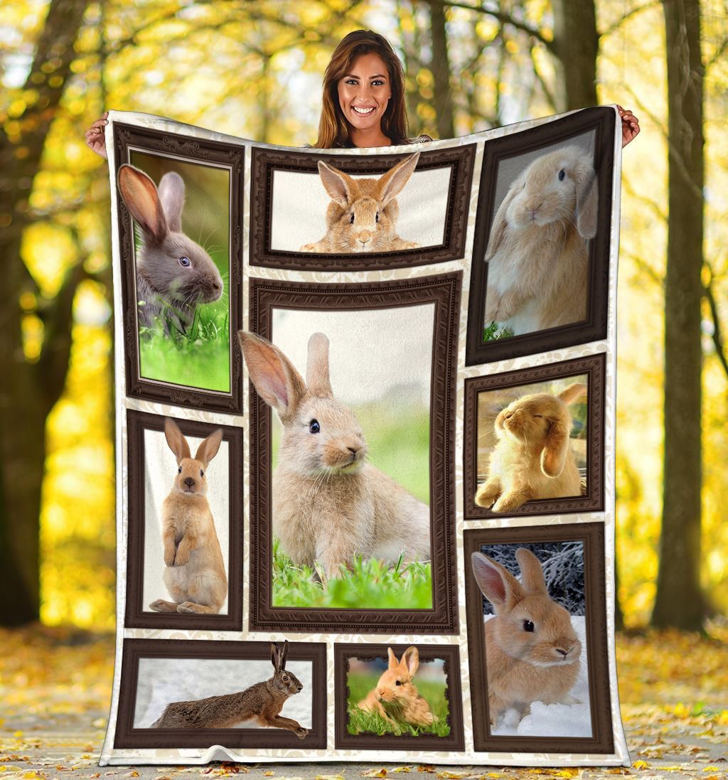 3D Rabbit Fleece Blanket – Quilt Blanket