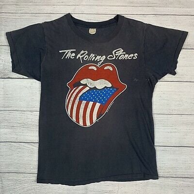 Vintage Rolling Stones 1981 North American Tour Lips T Shirt Original Vtg  M 5025