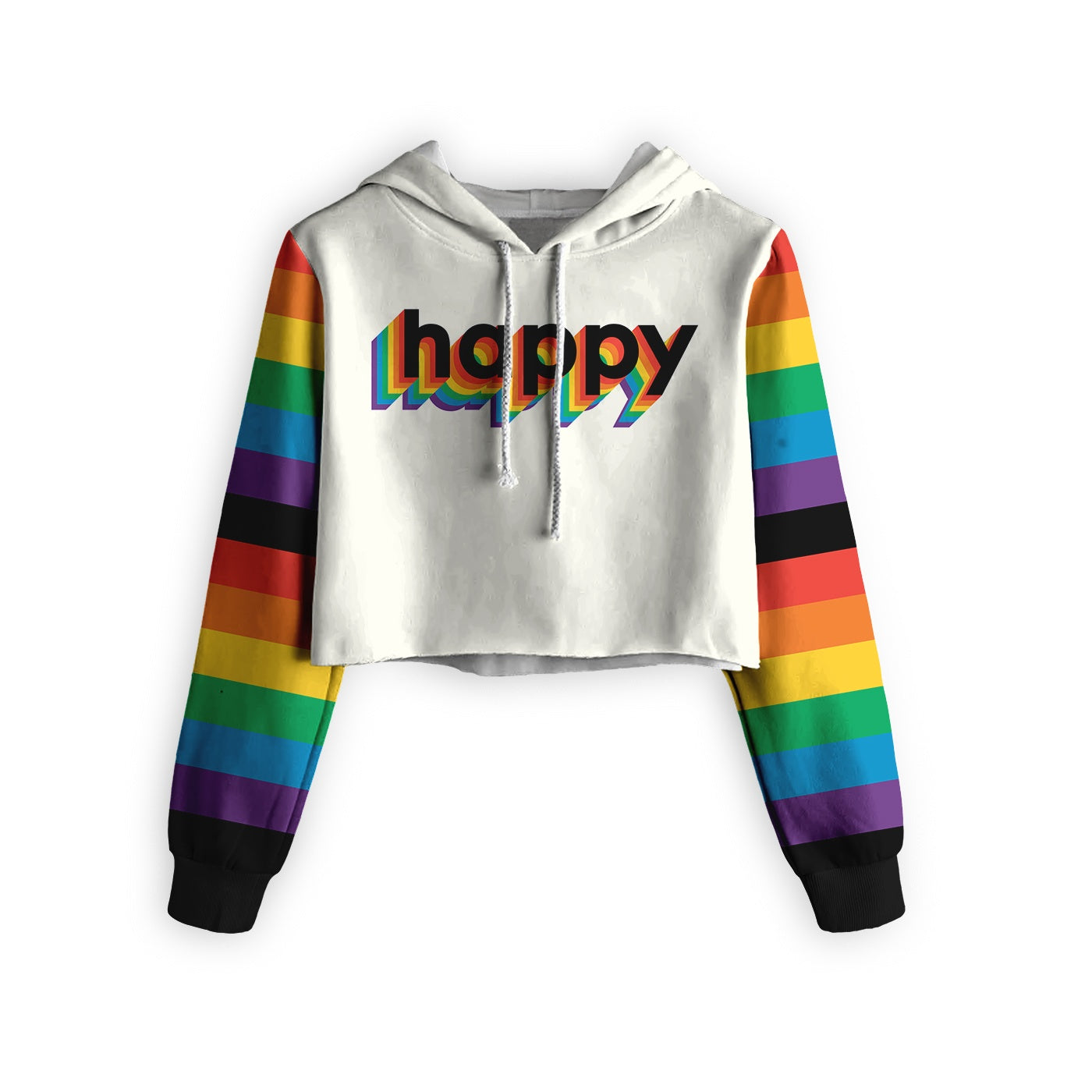 Happy Cropped Hoodie