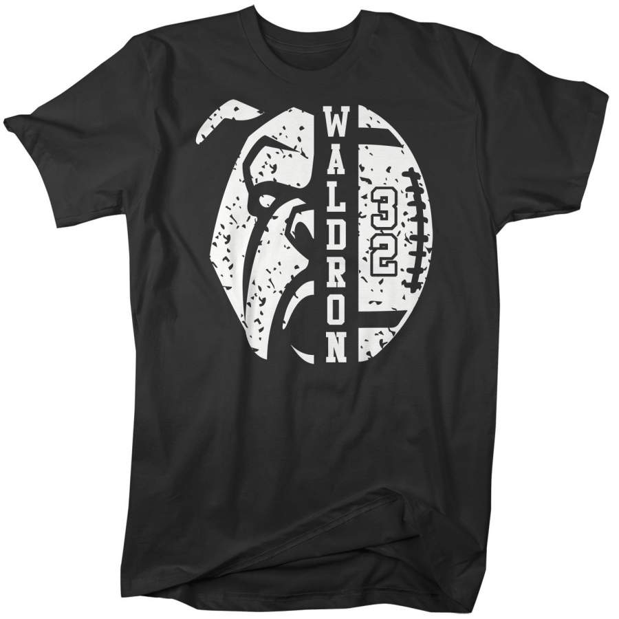 Men’s Personalized Bulldogs Football T Shirt Custom Bulldog Football Shirts Football Dad T Shirt Personalized Shirts