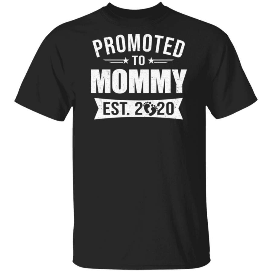 Vintage Promoted to Mommy Est 2020 First New Mom Gift T-shirt