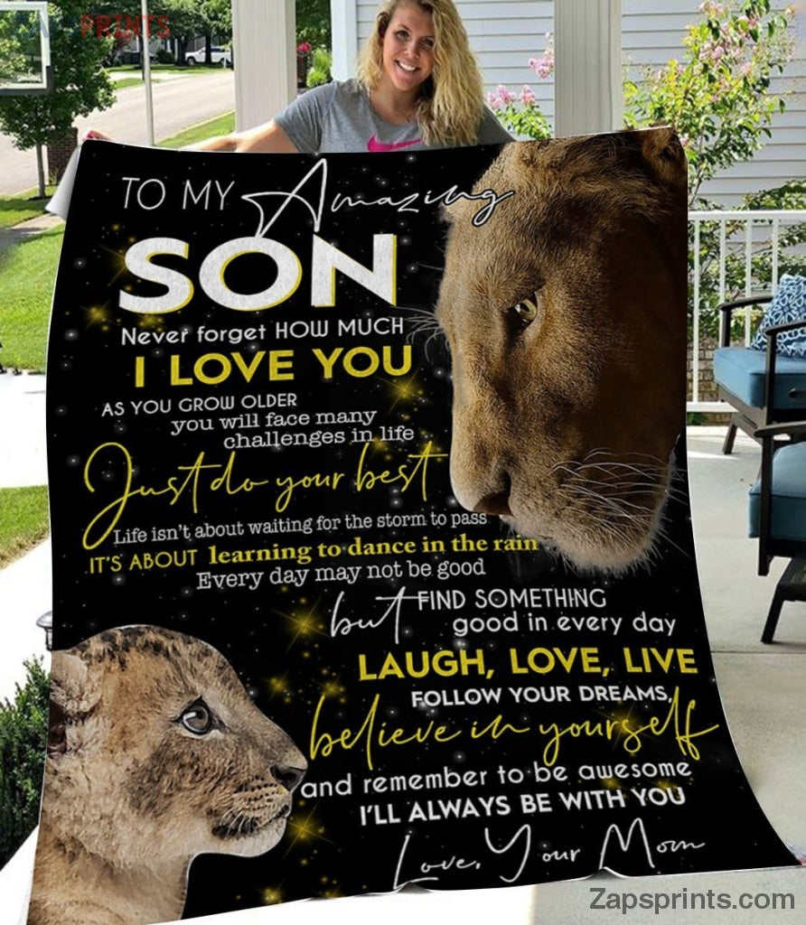 Gift For Son – To My Son – Lion – Amazing Son – Blanket