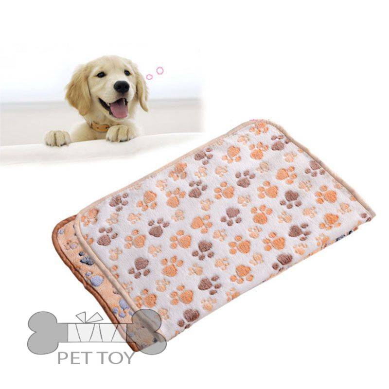 New Arrival Cute Floral Pet Sleep Warm Paw Print Towel Dog Cat Puppy Fleece Soft Dog Blanket Pet Dog Beds Mat