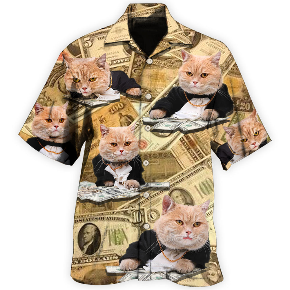 Money Cat Vintage Style Hawaii Shirt Ha91972