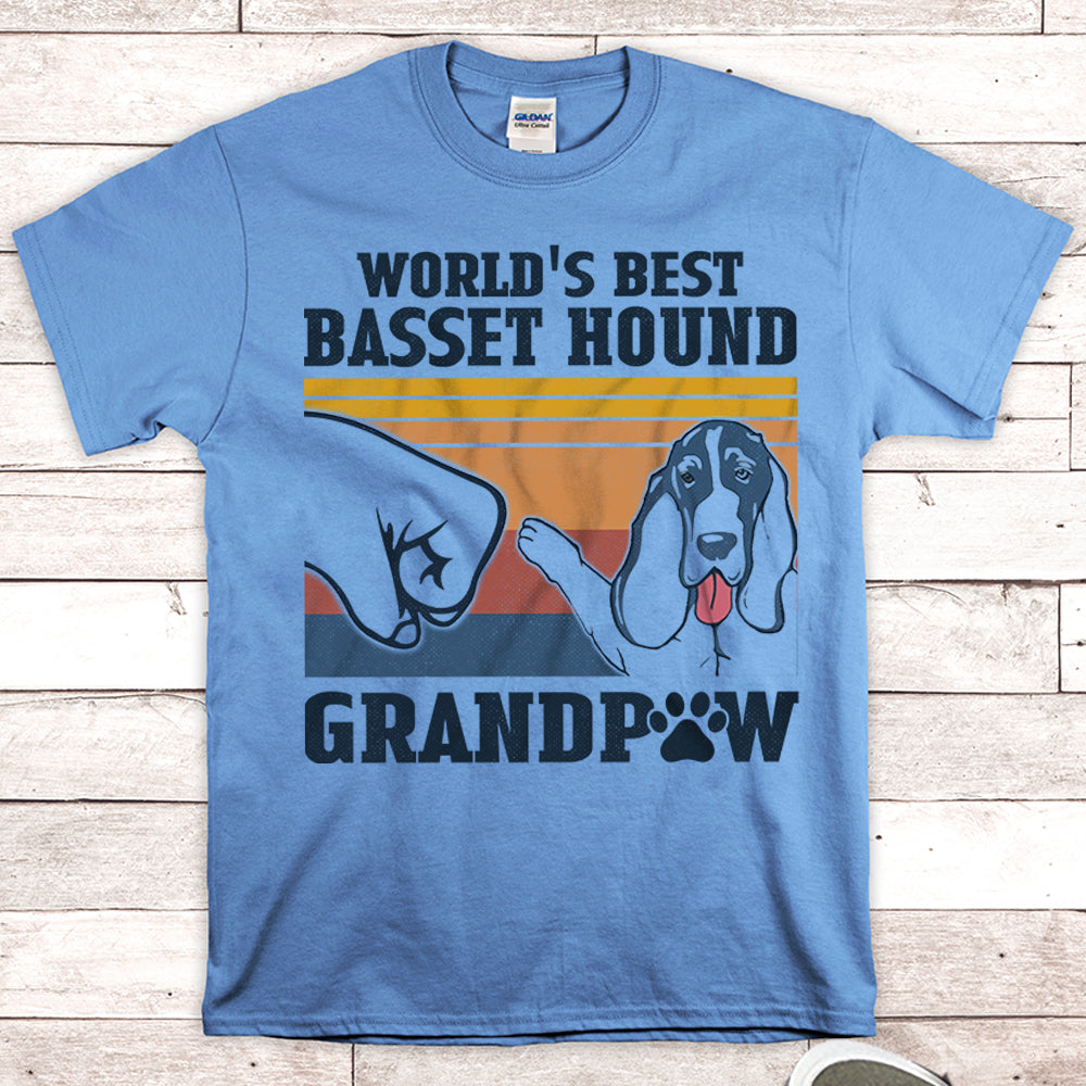 World’S Best Basset Hound Grandpaw Shirt Gift For Basset Hound Grandpa M0402 Nh95