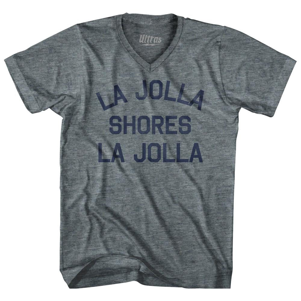 California La Jolla Shores, La jolla Adult Tri-Blend V-neck Womens Junior Cut Vintage T-shirt