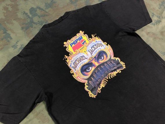 Vintage 1992 Michael Jackson Pepsi Dangerous Tour Shirt