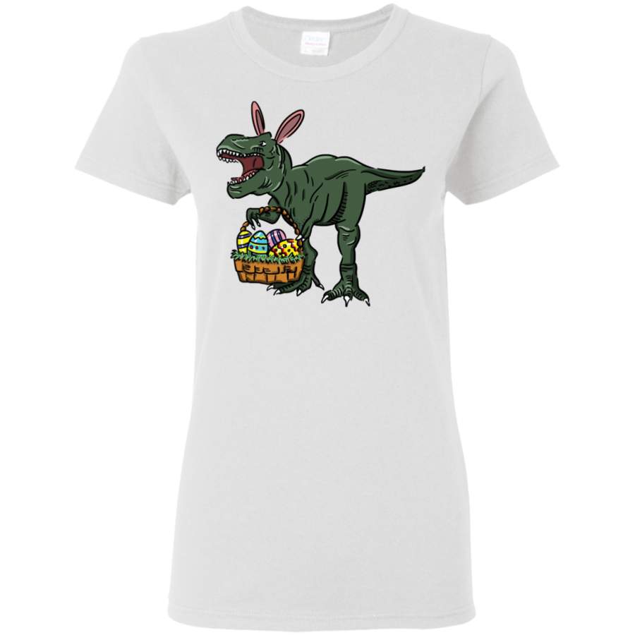 AGR Easter t-shirt dinosaur in bunny ears. Easter egg basket, Easter T-Shirt, Happy Family Easter Tee Gift Idea Womens T-Shirt