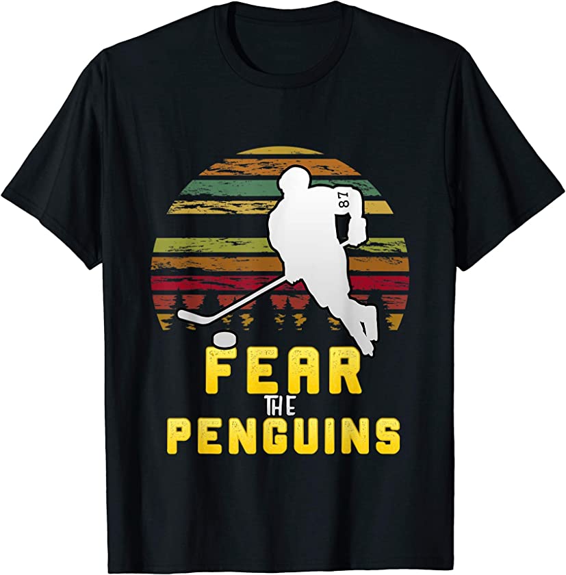 Vintage Forward Retro Ice Hockey fear the penguins fans T-Shirt