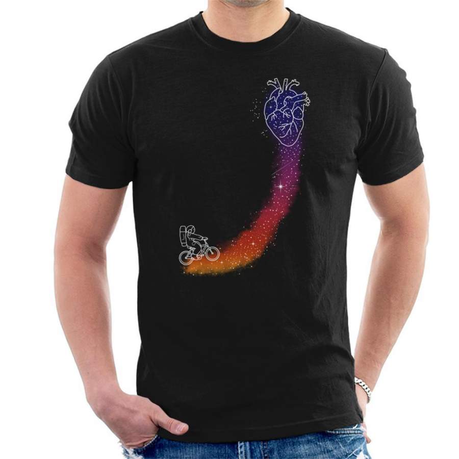 Astronaut Nebula Cyclist Heart Men’s T-Shirt