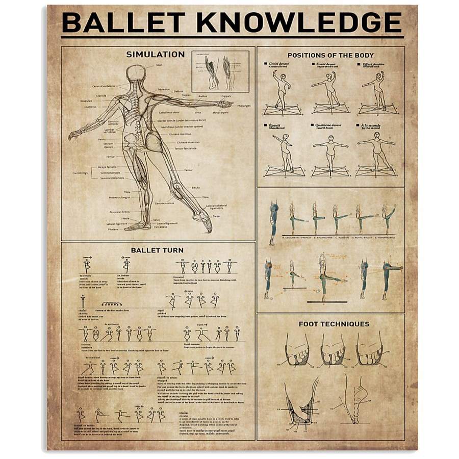 Ballet Knowledge Custom Design Gifts For Ballet Lovers Vertical Poster