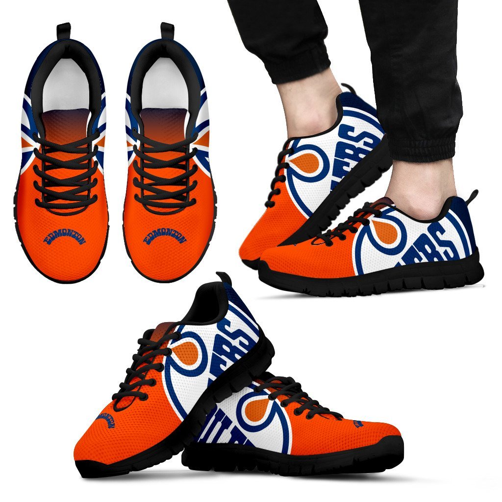 Edmonton Oilers Running Shoes Sneakers   Ladies Men Kids Gift