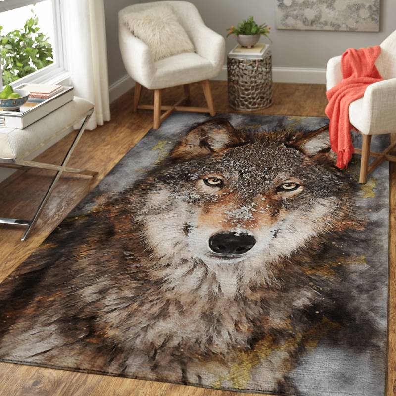 Wolf 6 – Animals Area Rug Carpet