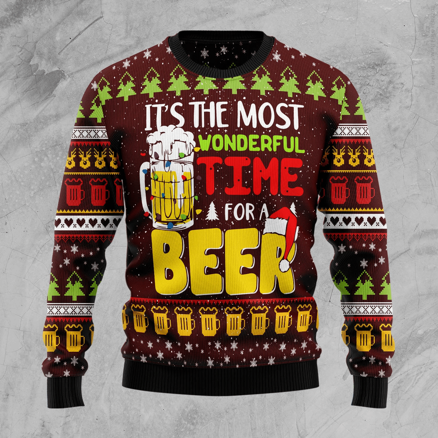 Time For Beer Christmas Ugly Sweater