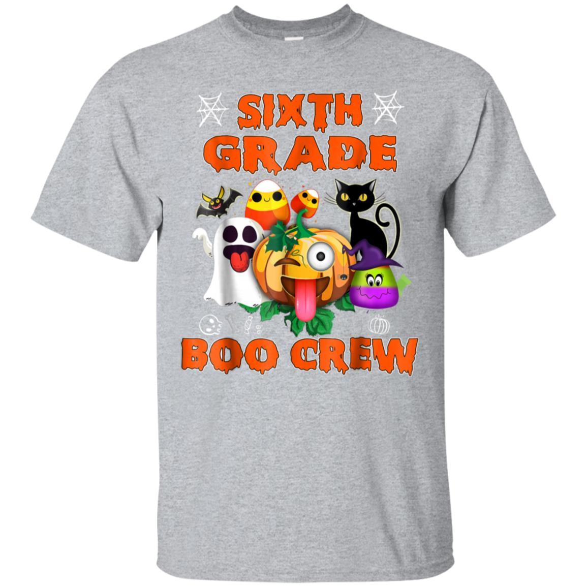 Black Cat Pumpkin Candy Ghost Shirt Sixth Grade BOO Crew