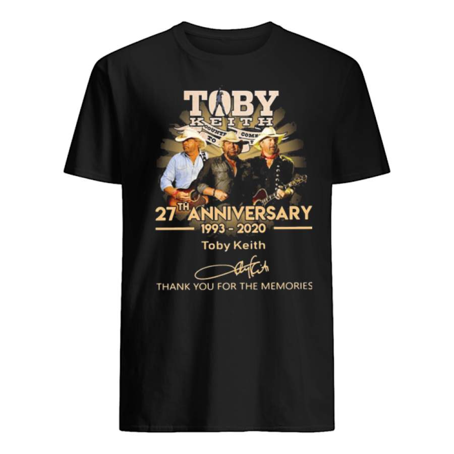 Toby Keith 27th Anniversary 1993 2020 Signaturemen’s Unisex  T-Shirt