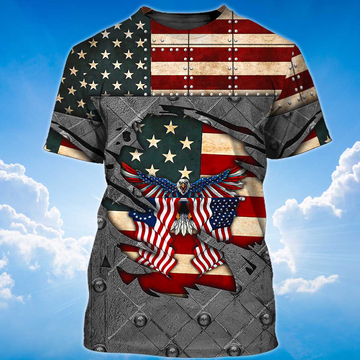 3D Full Printed Eagle America Unisex Shirt Eagle Scratch Patterns Shirt