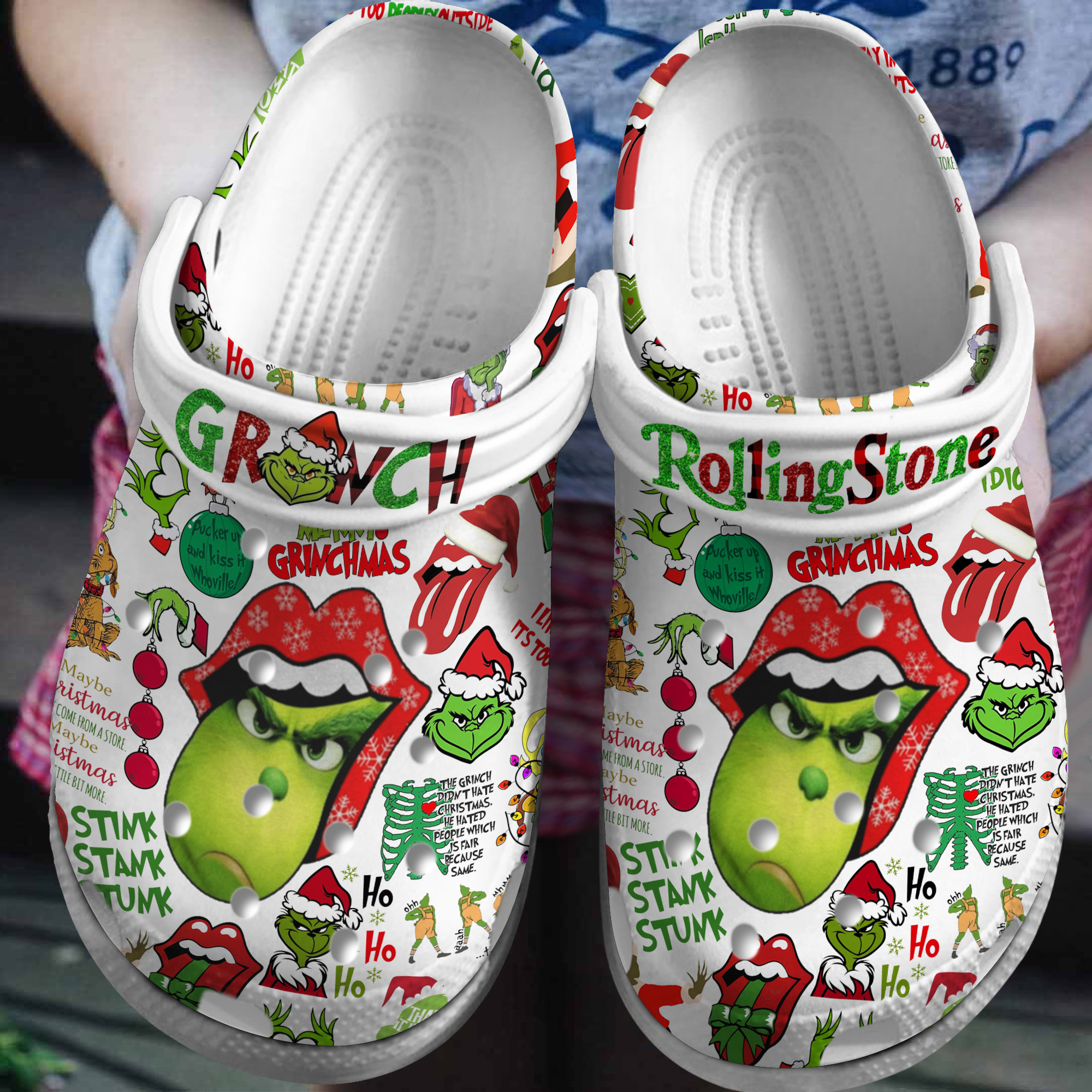 The Grinch Movie Crocs Crocband Clogs Shoes Comfortable For Men Women and Kids 3