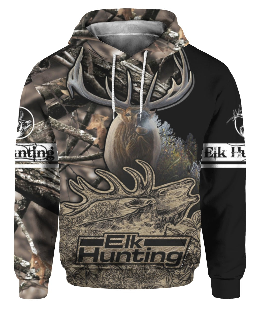 Oragontee Deer Elk Hunting Art 3D All Over Print | Hoodie | Unisex | Full Size | Adult | Colorful | Ht4656