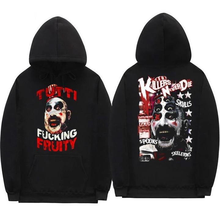 Captain Spaulding Don’t Ya Like Clowns Black Cotton Both Sides Hoodie T-Shirt