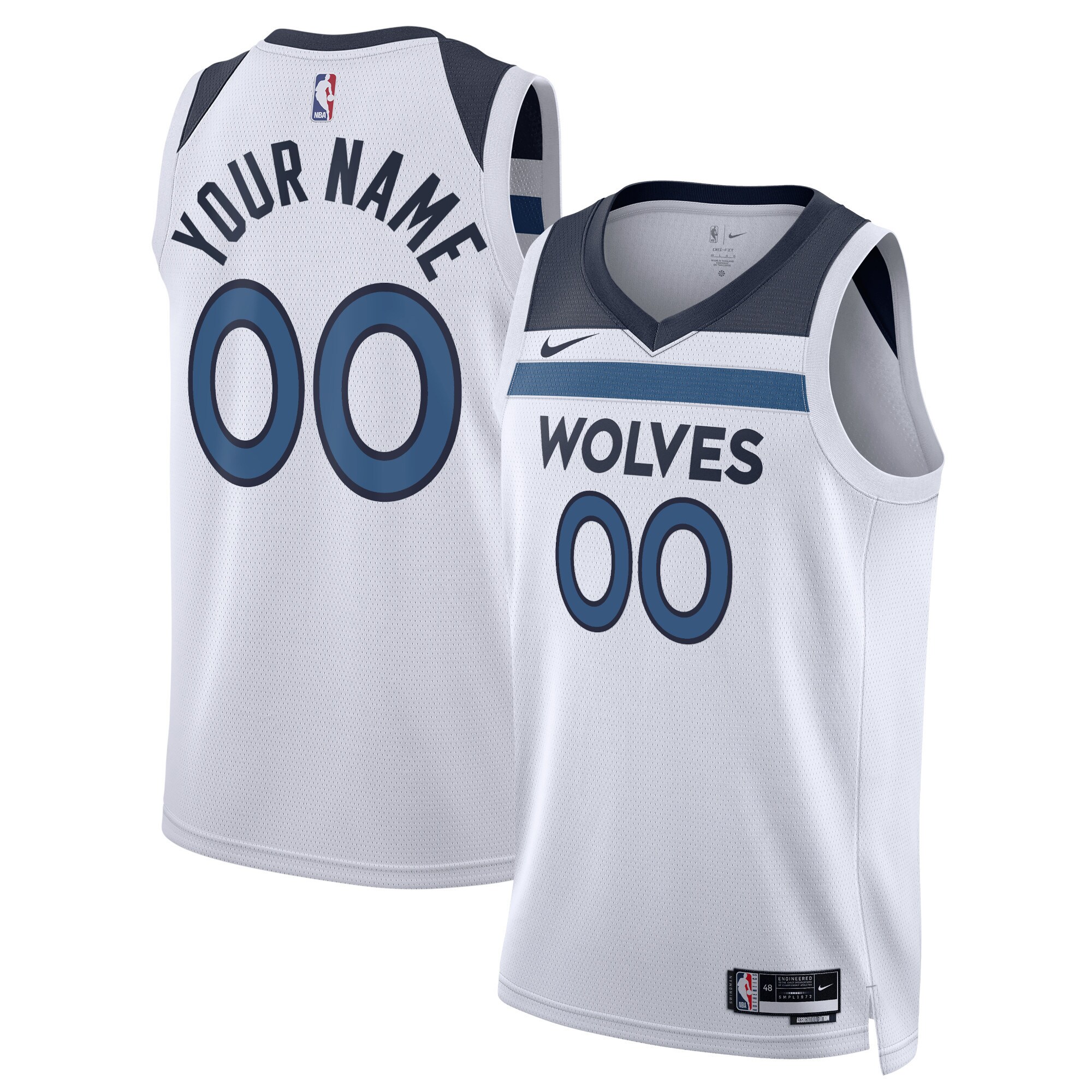 Minnesota Timberwolves Unisex Swingman Custom Jersey White – Association Edition