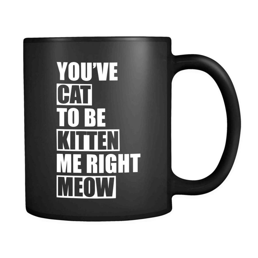 You’ve Cat To Be Kitten Me Right Meow Funny Cat Grumpy Cat 11oz Mug