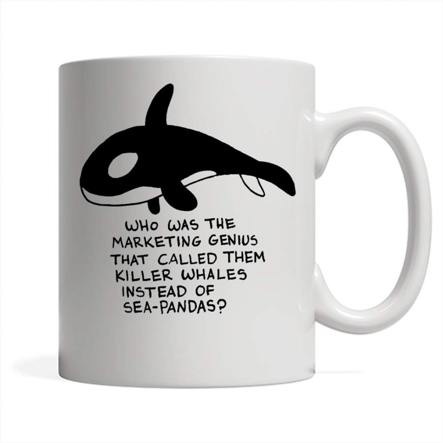 Killer Whales Sea-Pandas – Full-Wrap Coffee White Mug